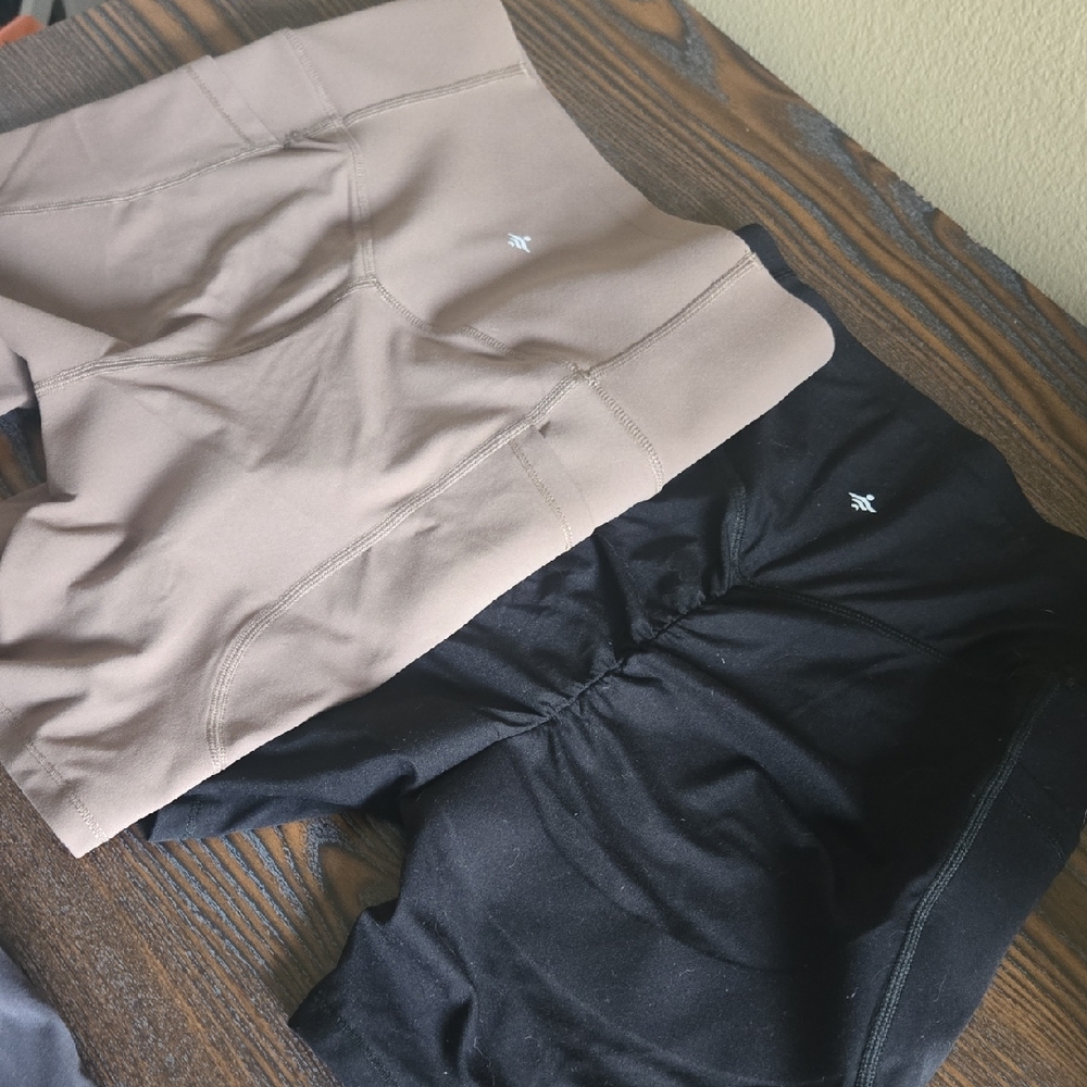 Tan and Black Athletic Shorts